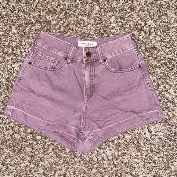 HOT Pacsun Pink Denim Shorts Pink Mom Shorts Purple PacSun